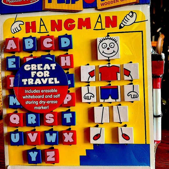 NWTMelissa&Doug FlipToWinWooden GameHangmanStill In WrapperAges6+Fun&Educational - Picture 3 of 10